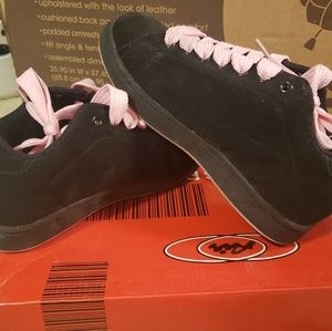 Black skater style shoes